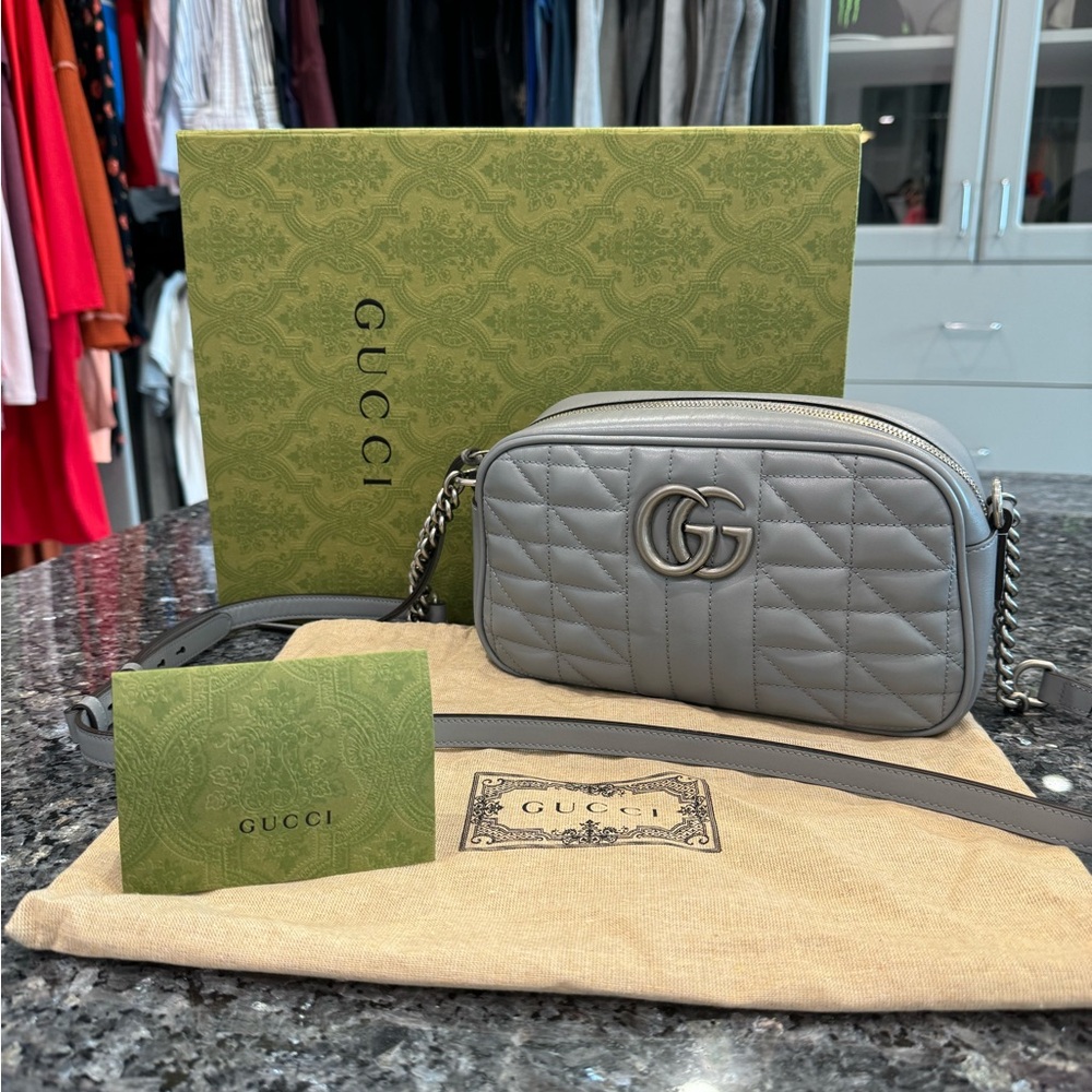 Gucci GG Marmont Shoulder Bag Mixed Matelasse Leather Small
